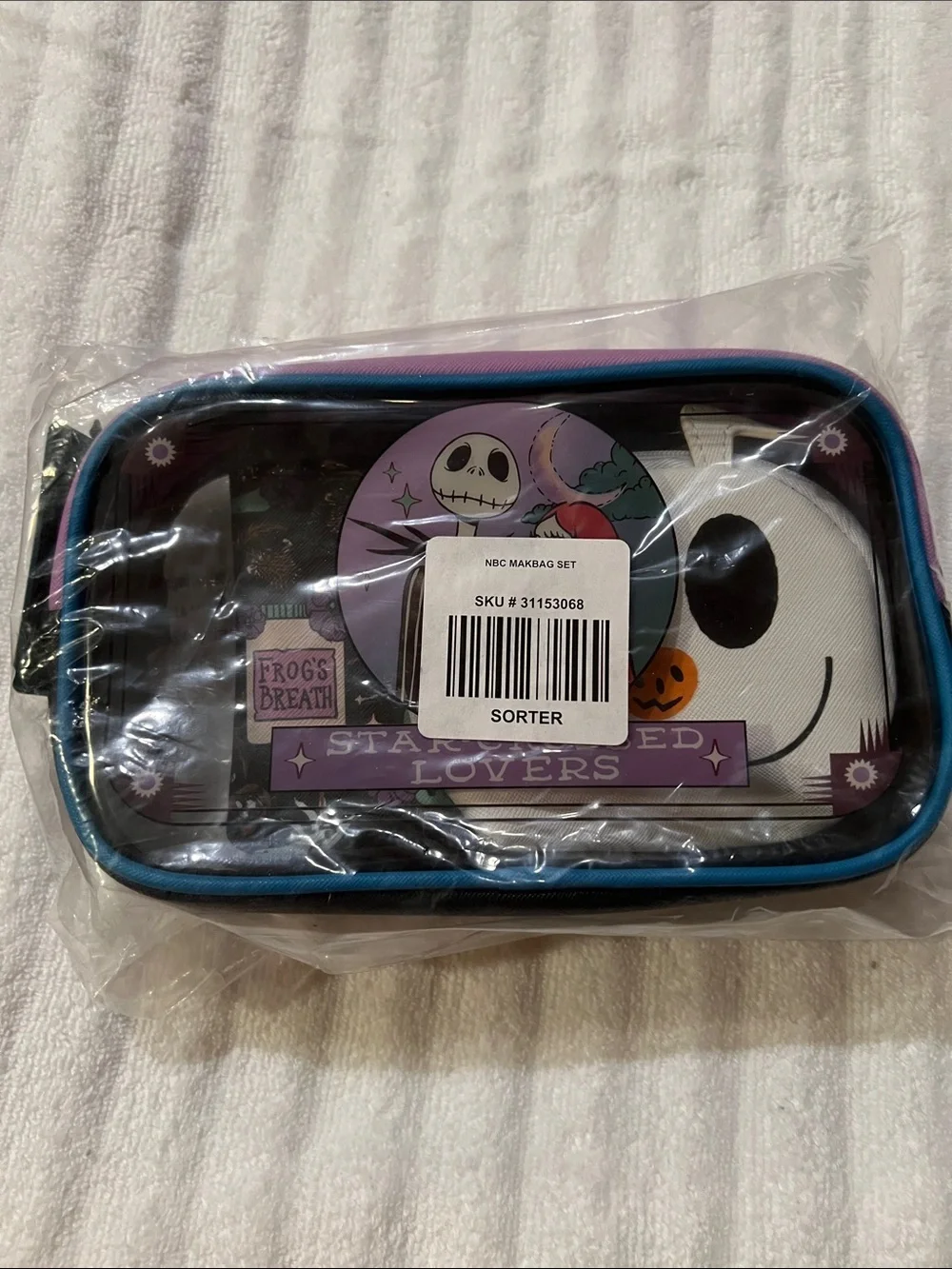 Bioworld Nightmare Before Christmas 3 piece Cosmetic Bag set NWT